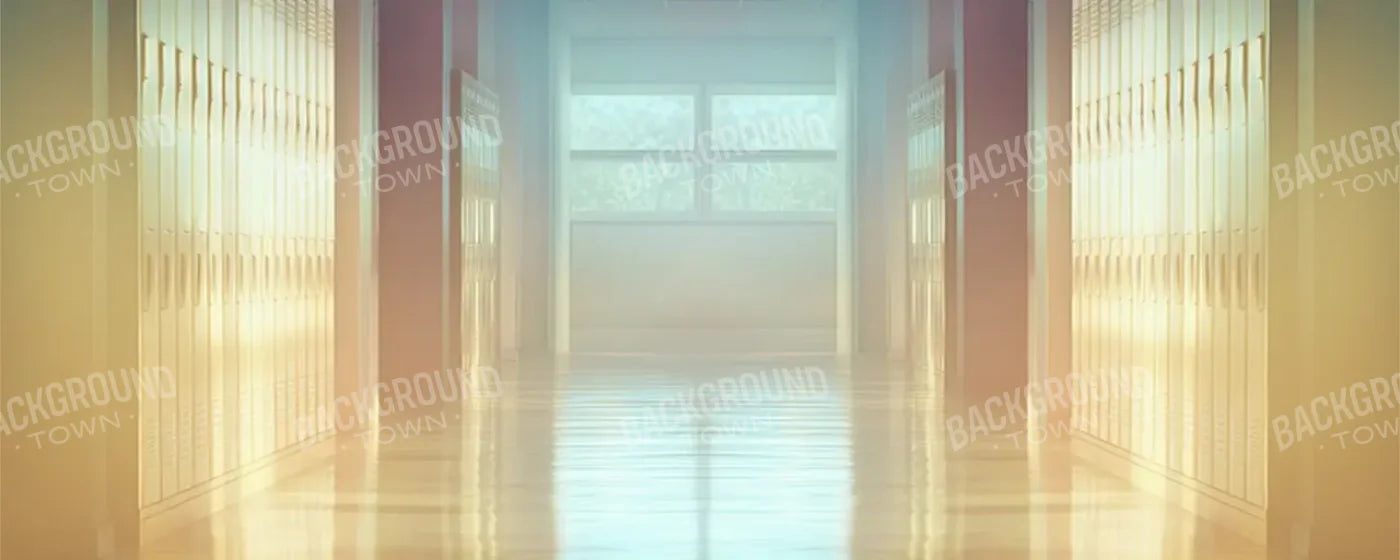 Pastel School Hallway 20’x8’ UltraCloth (240 x 96 inch) Backdrop