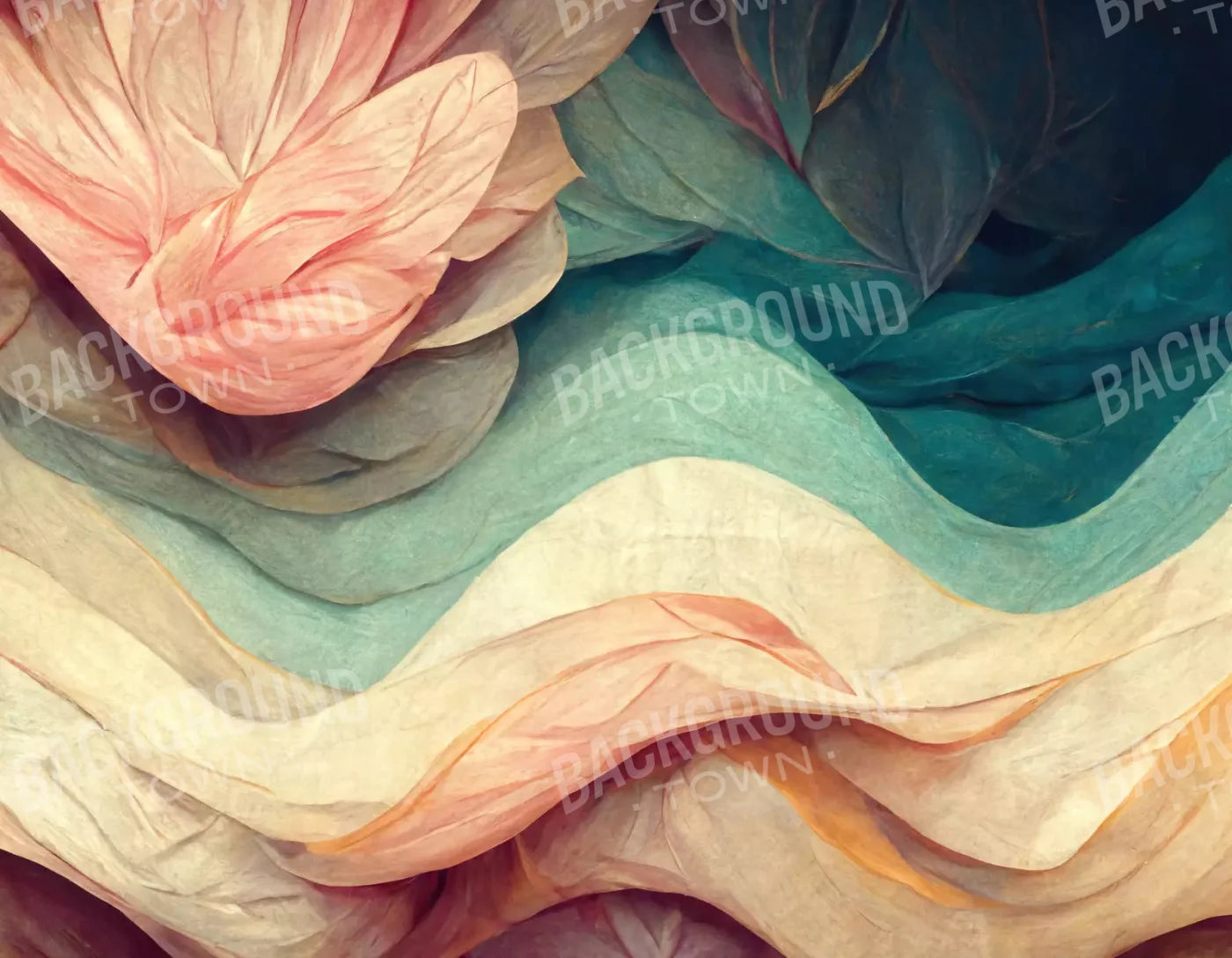 Pastel Waves 8X6 Fleece ( 96 X 72 Inch ) Backdrop