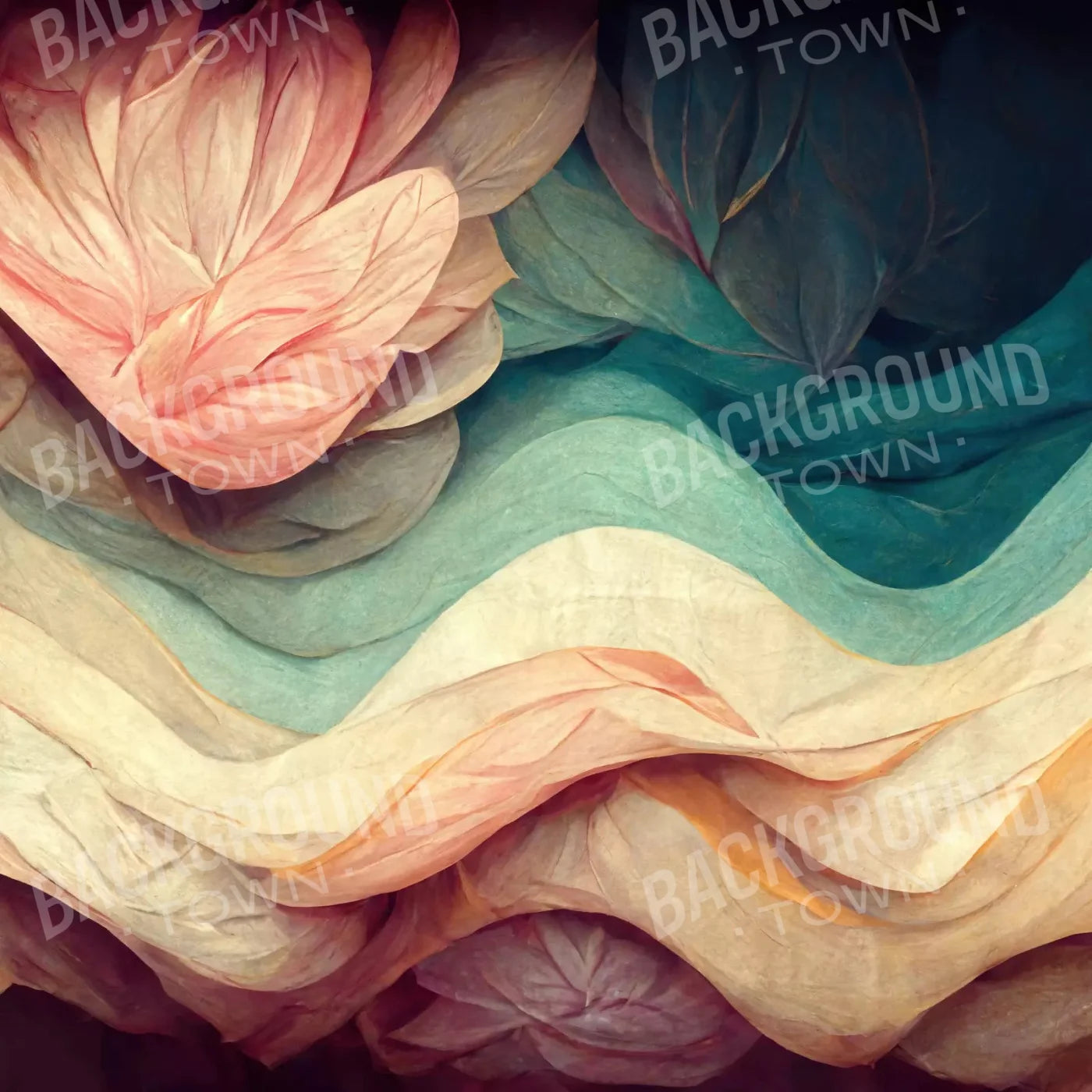 Pastel Waves 8X8 Fleece ( 96 X Inch ) Backdrop