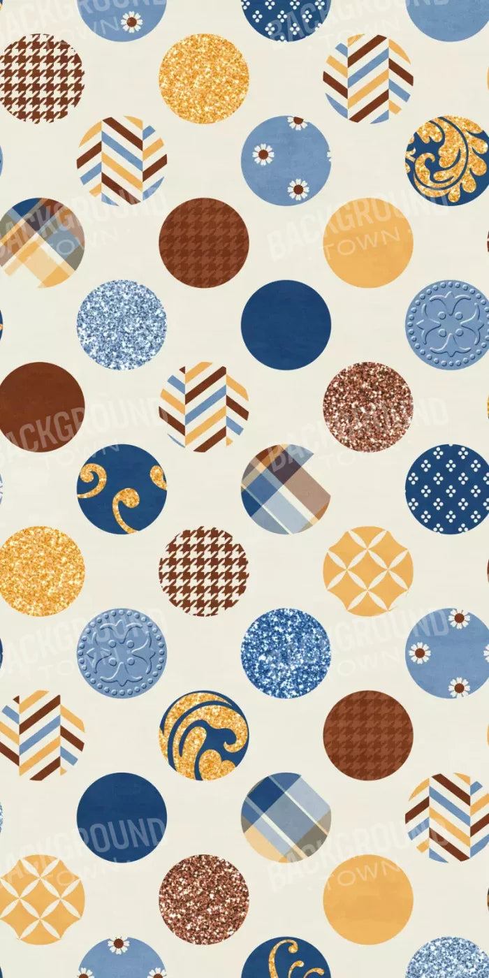 Patchwork Polka 10X20 Ultracloth ( 120 X 240 Inch ) Backdrop