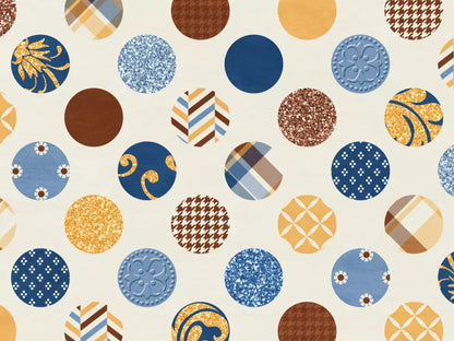 Patchwork Polka 10X8 Fleece ( 120 X 96 Inch ) Backdrop
