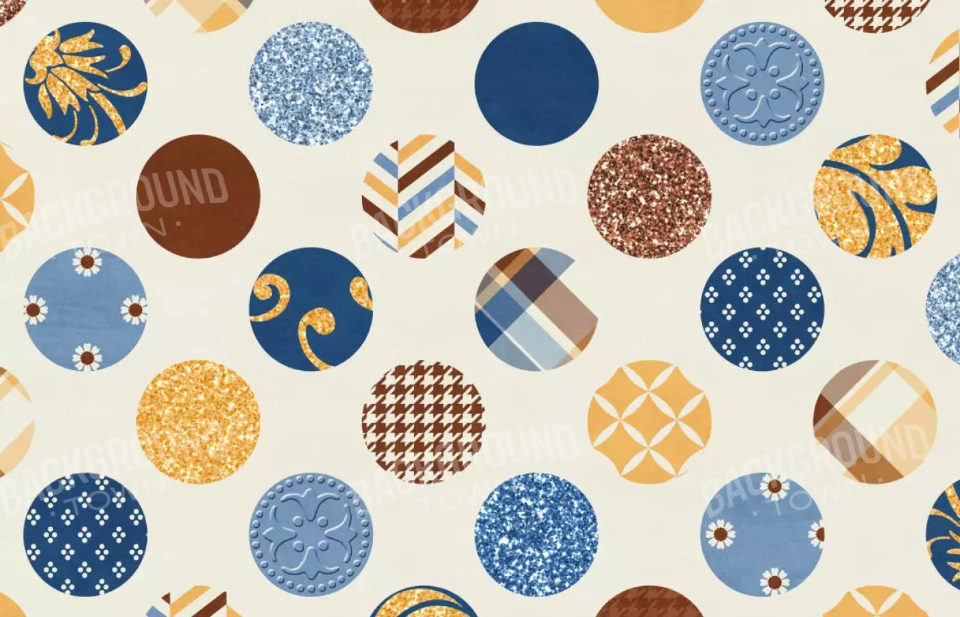 Patchwork Polka 12X8 Ultracloth ( 144 X 96 Inch ) Backdrop