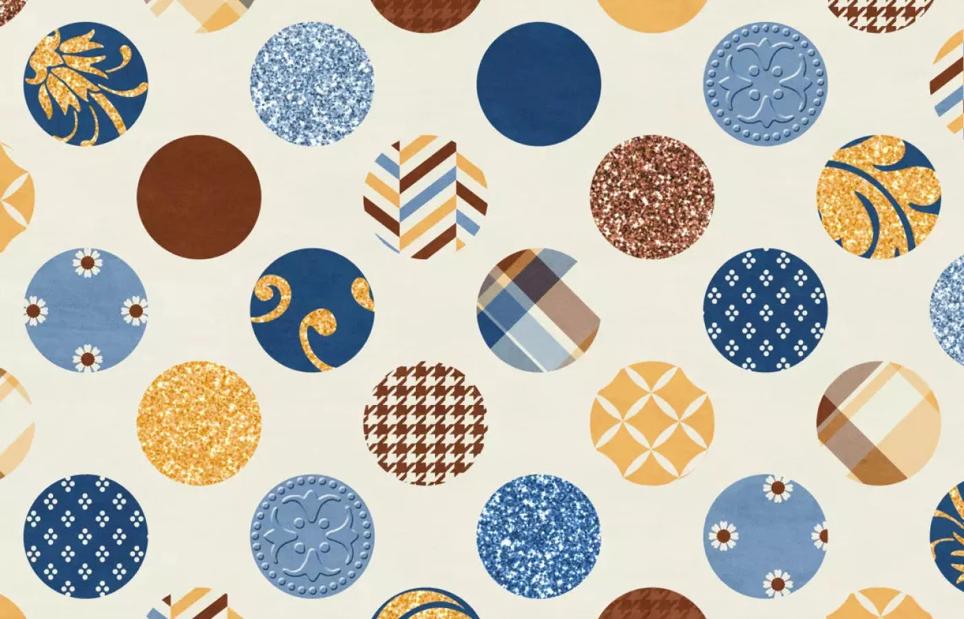 Patchwork Polka 12X8 Ultracloth ( 144 X 96 Inch ) Backdrop