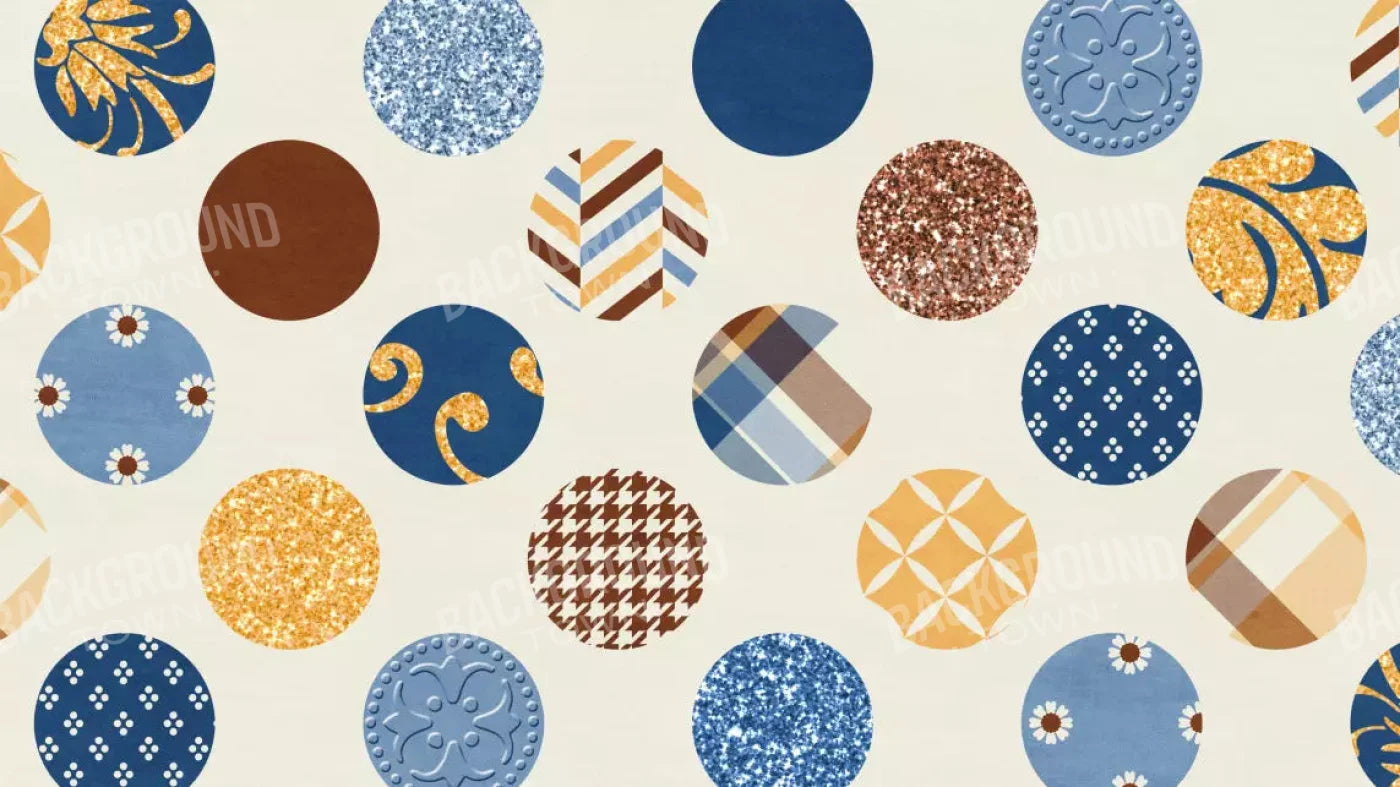 Patchwork Polka 14X8 Ultracloth ( 168 X 96 Inch ) Backdrop