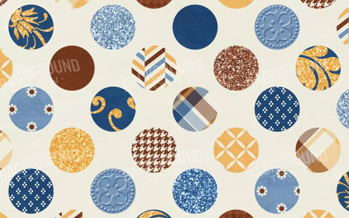 Patchwork Polka 14X9 Ultracloth ( 168 X 108 Inch ) Backdrop