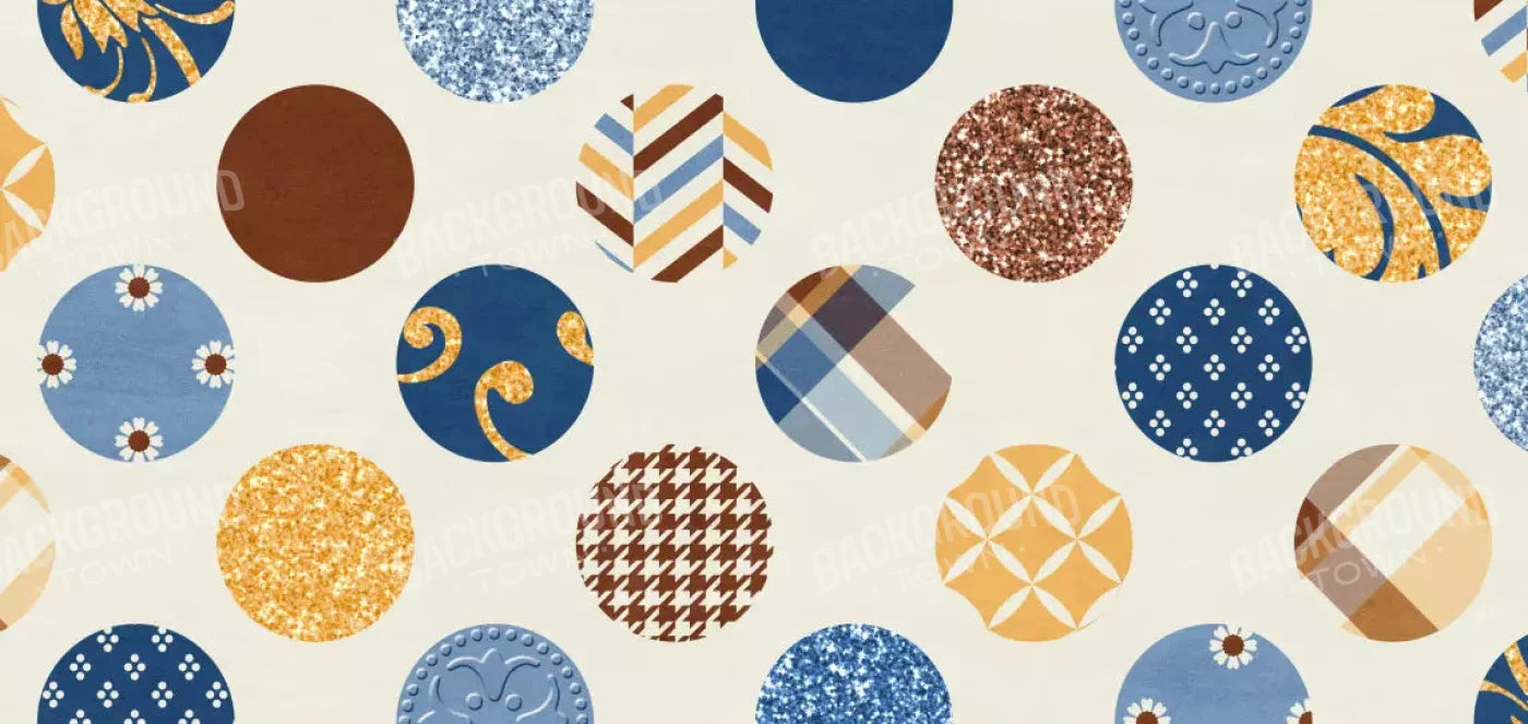 Patchwork Polka 16X8 Ultracloth ( 192 X 96 Inch ) Backdrop