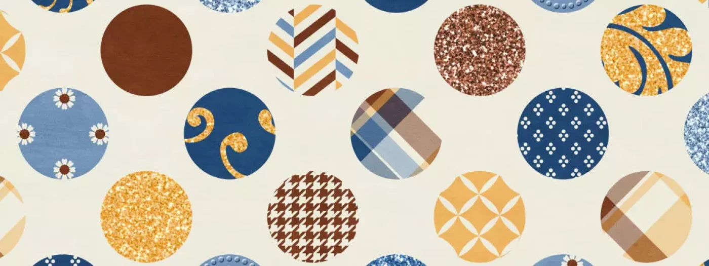 Patchwork Polka 20X8 Ultracloth ( 240 X 96 Inch ) Backdrop