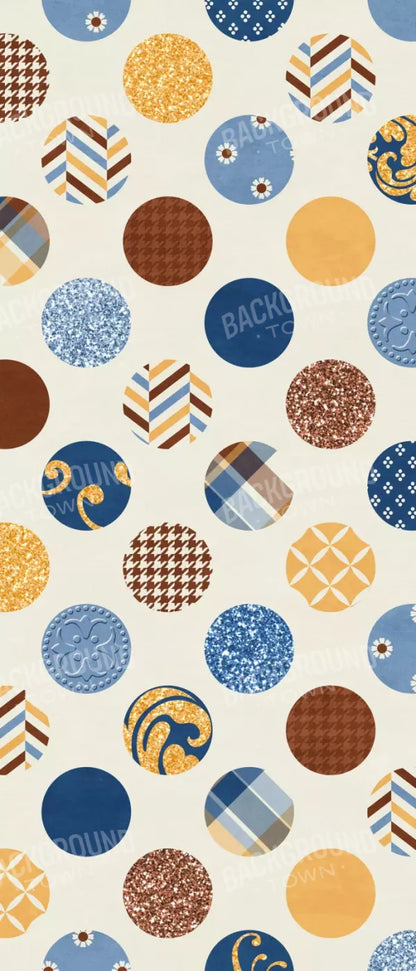 Patchwork Polka 5X12 Ultracloth For Westcott X-Drop ( 60 X 144 Inch ) Backdrop