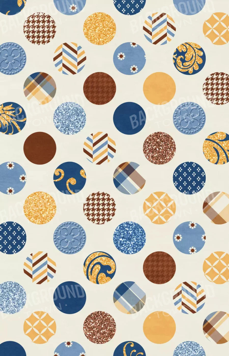 Patchwork Polka 8X12 Ultracloth ( 96 X 144 Inch ) Backdrop