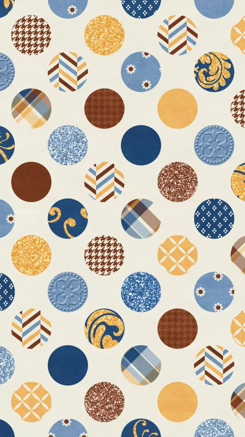Patchwork Polka 8X14 Ultracloth ( 96 X 168 Inch ) Backdrop