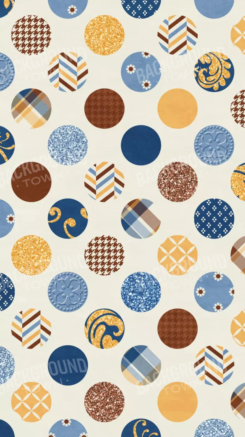 Patchwork Polka 8X14 Ultracloth ( 96 X 168 Inch ) Backdrop