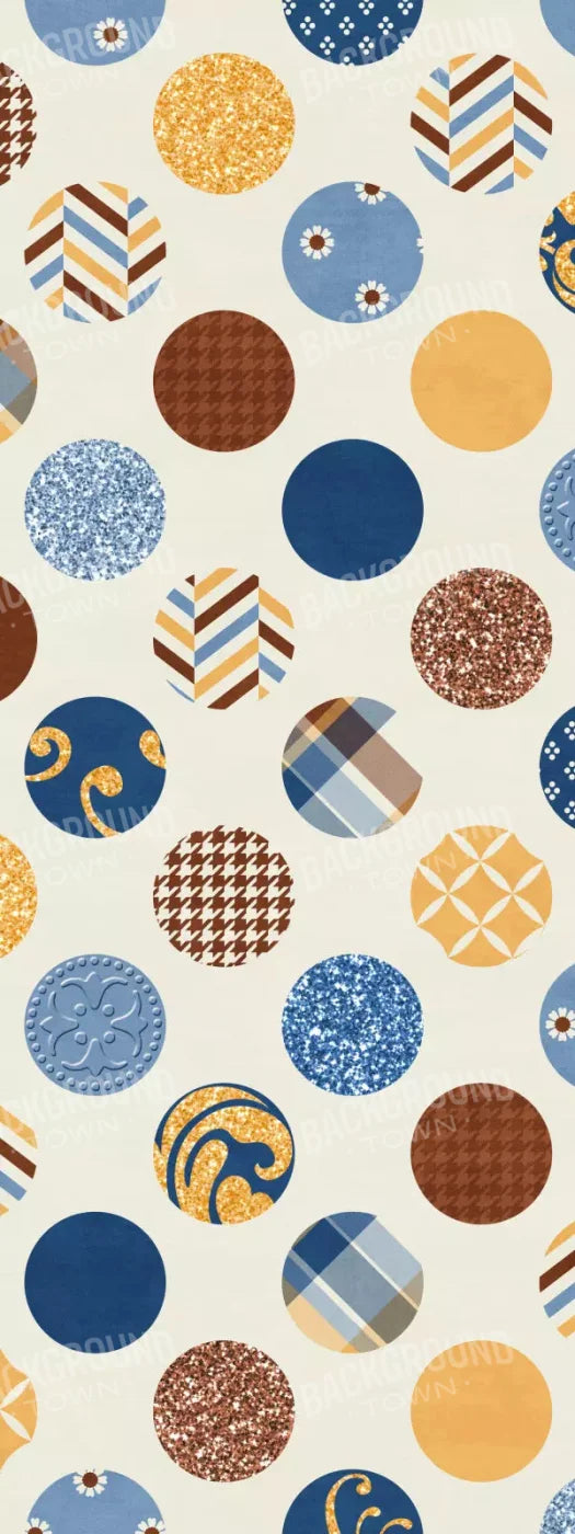 Patchwork Polka 8X20 Ultracloth ( 96 X 240 Inch ) Backdrop