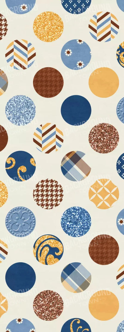 Patchwork Polka 8X20 Ultracloth ( 96 X 240 Inch ) Backdrop