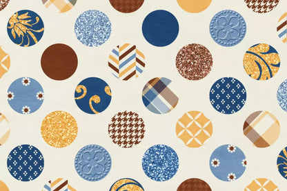 Patchwork Polka 5X4 Rubbermat Floor ( 60 X 48 Inch ) Backdrop