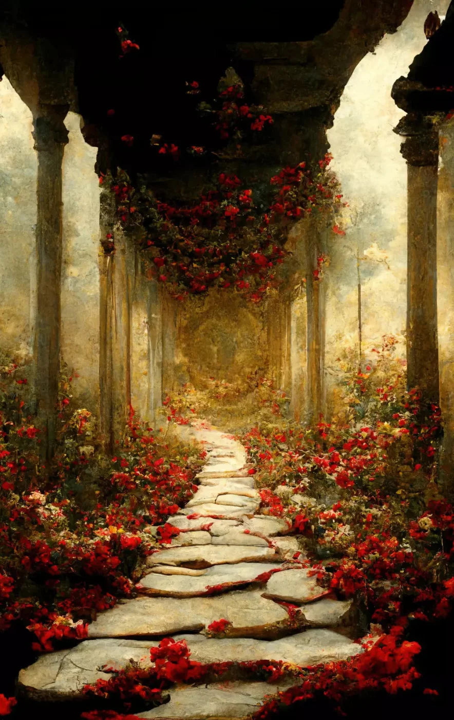 Path Of Roses 10X16 Ultracloth ( 120 X 192 Inch ) Backdrop