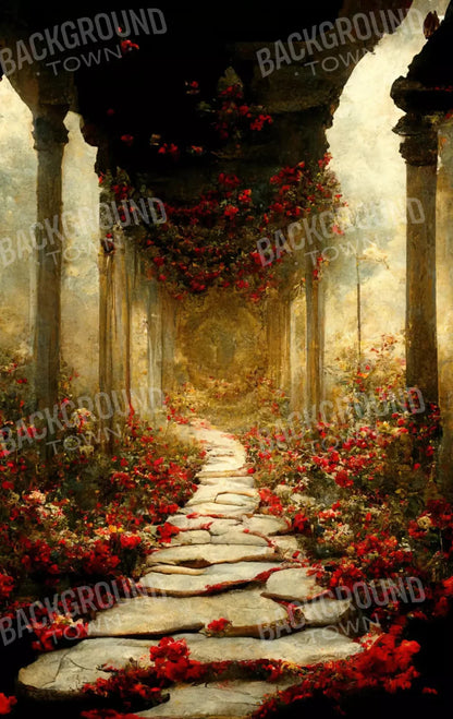 Path Of Roses 10X16 Ultracloth ( 120 X 192 Inch ) Backdrop