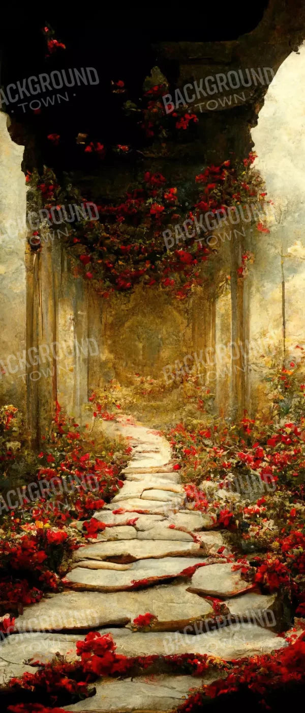 Path Of Roses 5X12 Ultracloth For Westcott X-Drop ( 60 X 144 Inch ) Backdrop