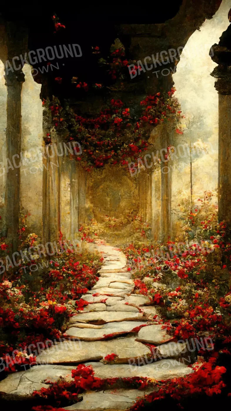 Path Of Roses 8X14 Ultracloth ( 96 X 168 Inch ) Backdrop