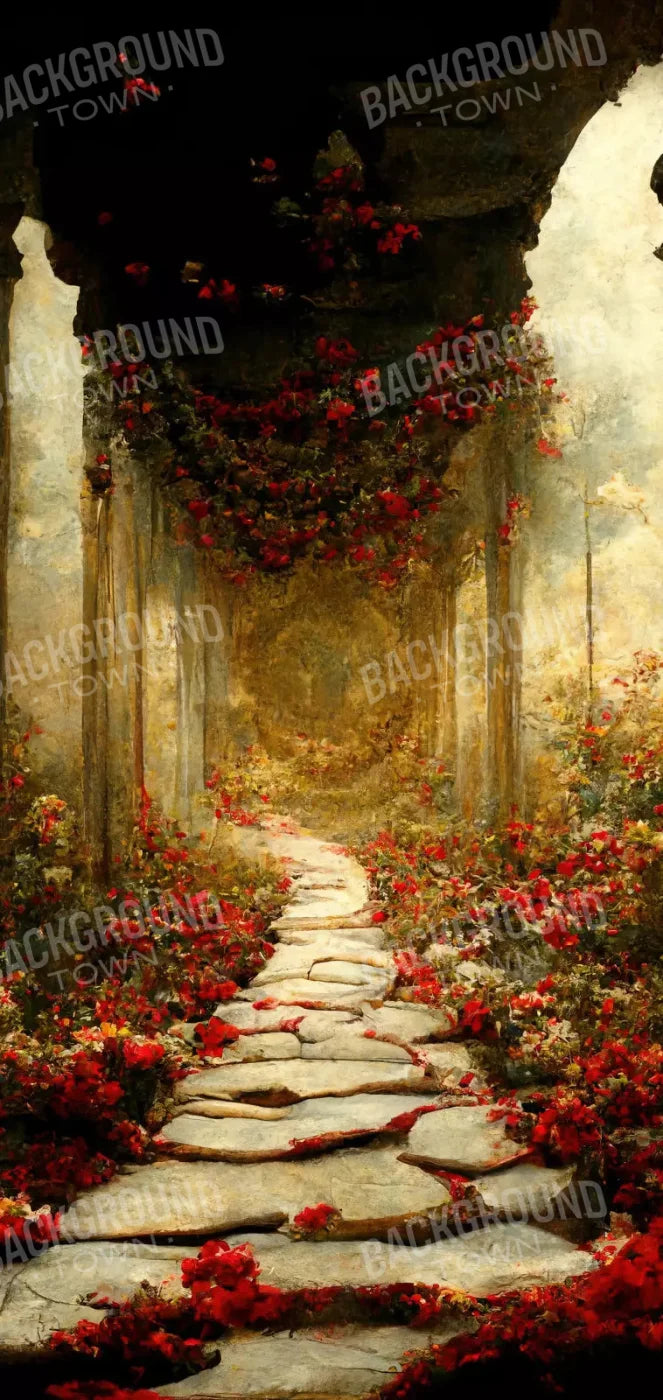 Path Of Roses 8X16 Ultracloth ( 96 X 192 Inch ) Backdrop