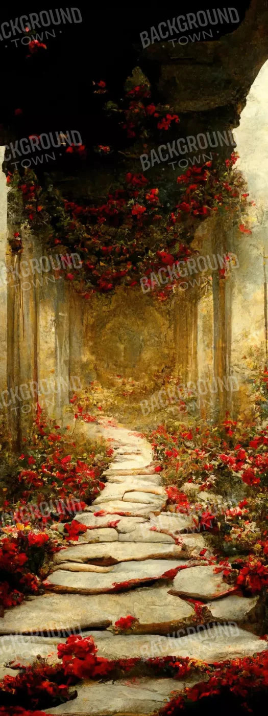 Path Of Roses 8X20 Ultracloth ( 96 X 240 Inch ) Backdrop