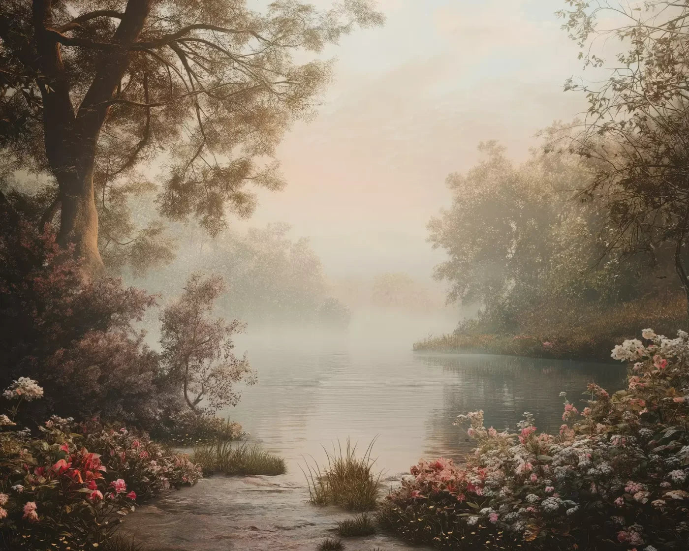 Peaceful Lake 10’X8’ Fleece (120 X 96 Inch) Backdrop
