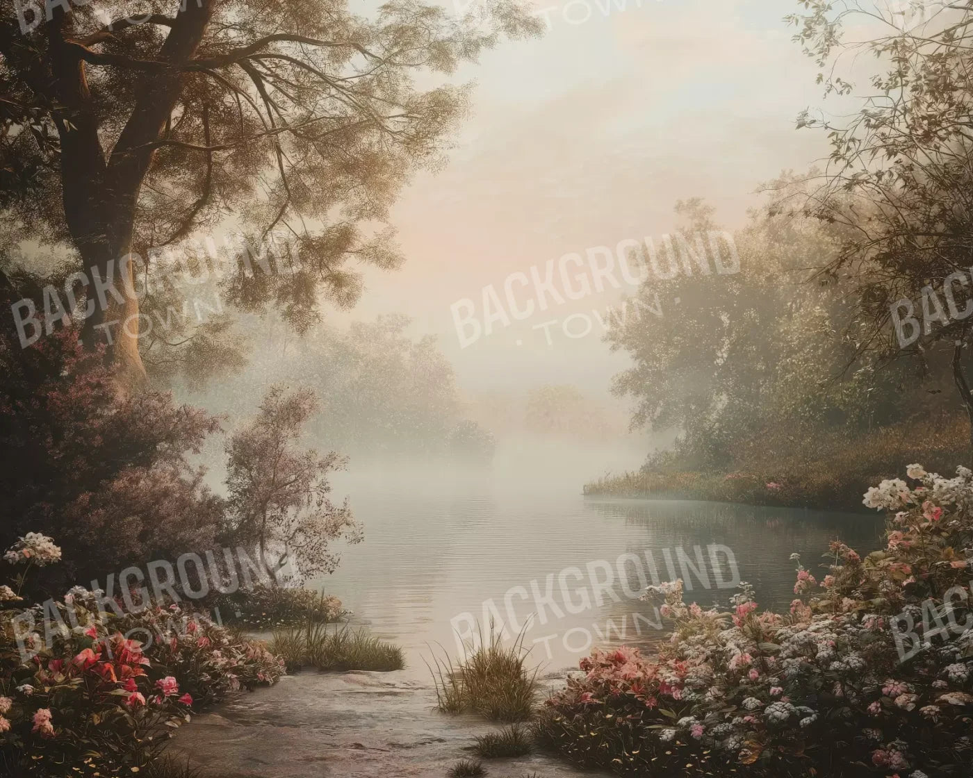 Peaceful Lake 10’X8’ Fleece (120 X 96 Inch) Backdrop