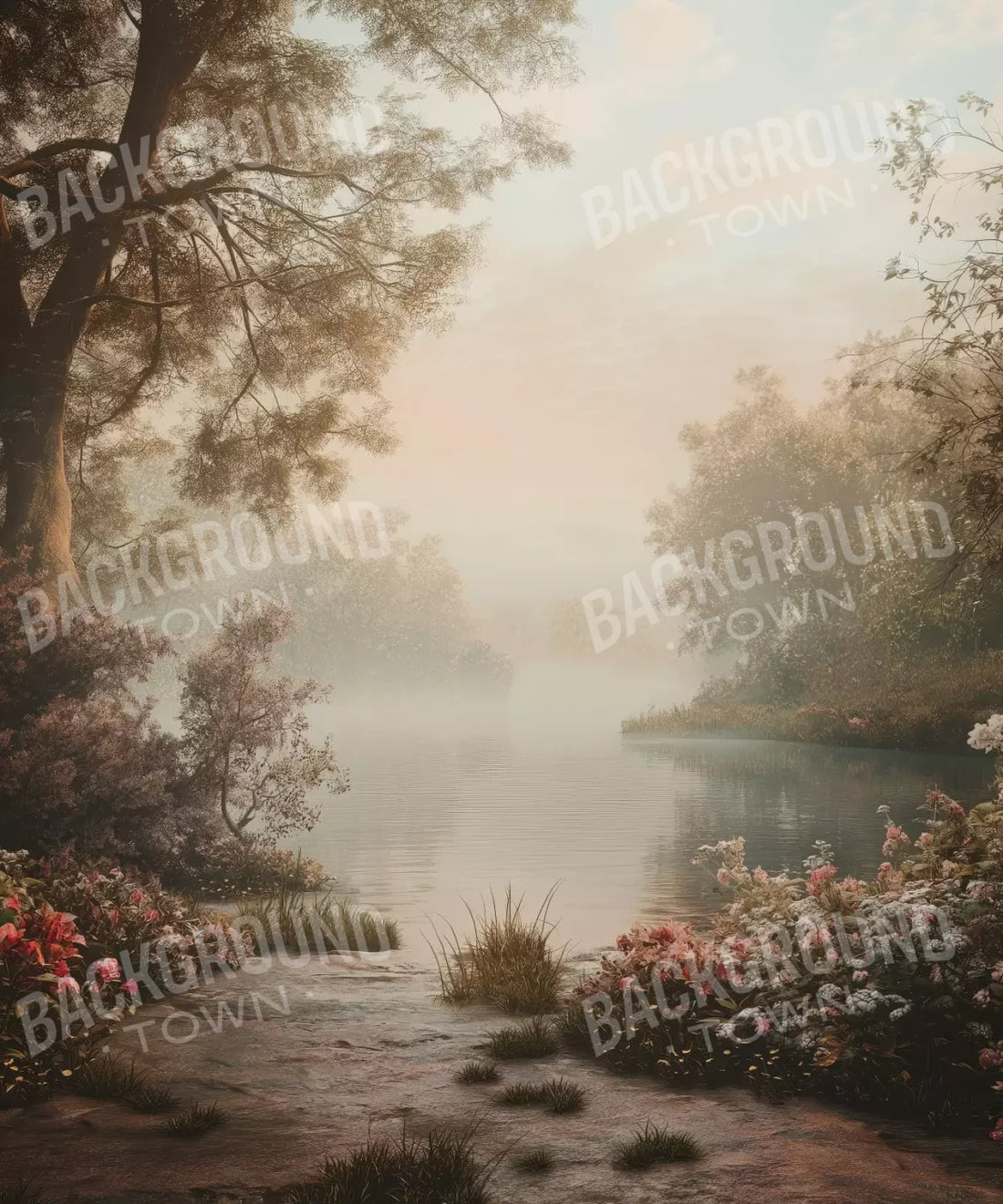 Brown Green Pink  Backdrop for Photography