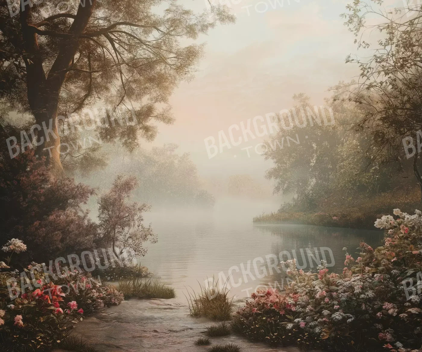 Peaceful Lake 5’X4’2 Fleece (60 X 50 Inch) Backdrop