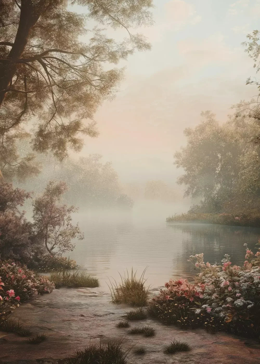 Peaceful Lake 5’X7’ Ultracloth (60 X 84 Inch) Backdrop