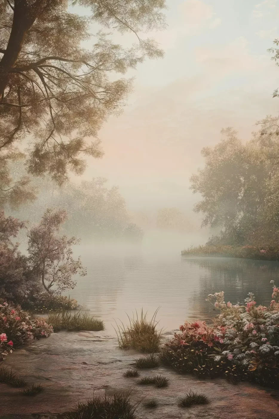 Peaceful Lake 8’X12’ Ultracloth (96 X 144 Inch) Backdrop