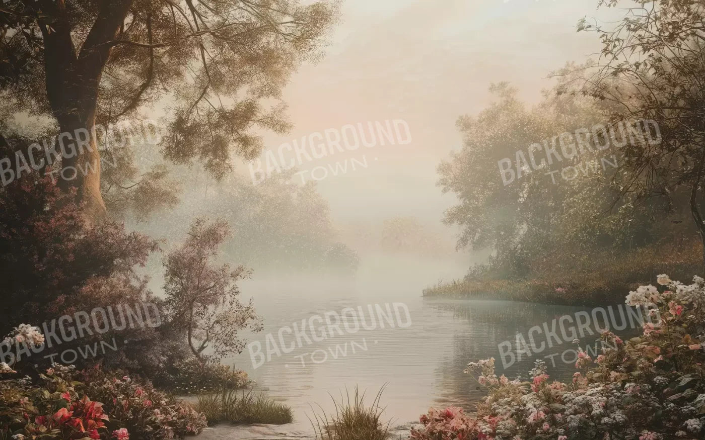 Peaceful Lake 8’X5’ Ultracloth (96 X 60 Inch) Backdrop