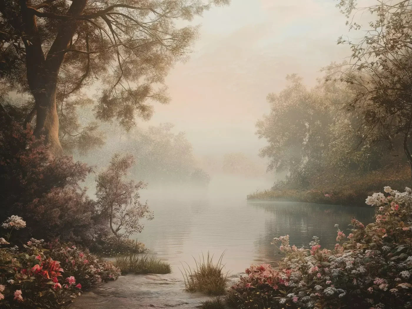 Peaceful Lake 8’X6’ Fleece (96 X 72 Inch) Backdrop