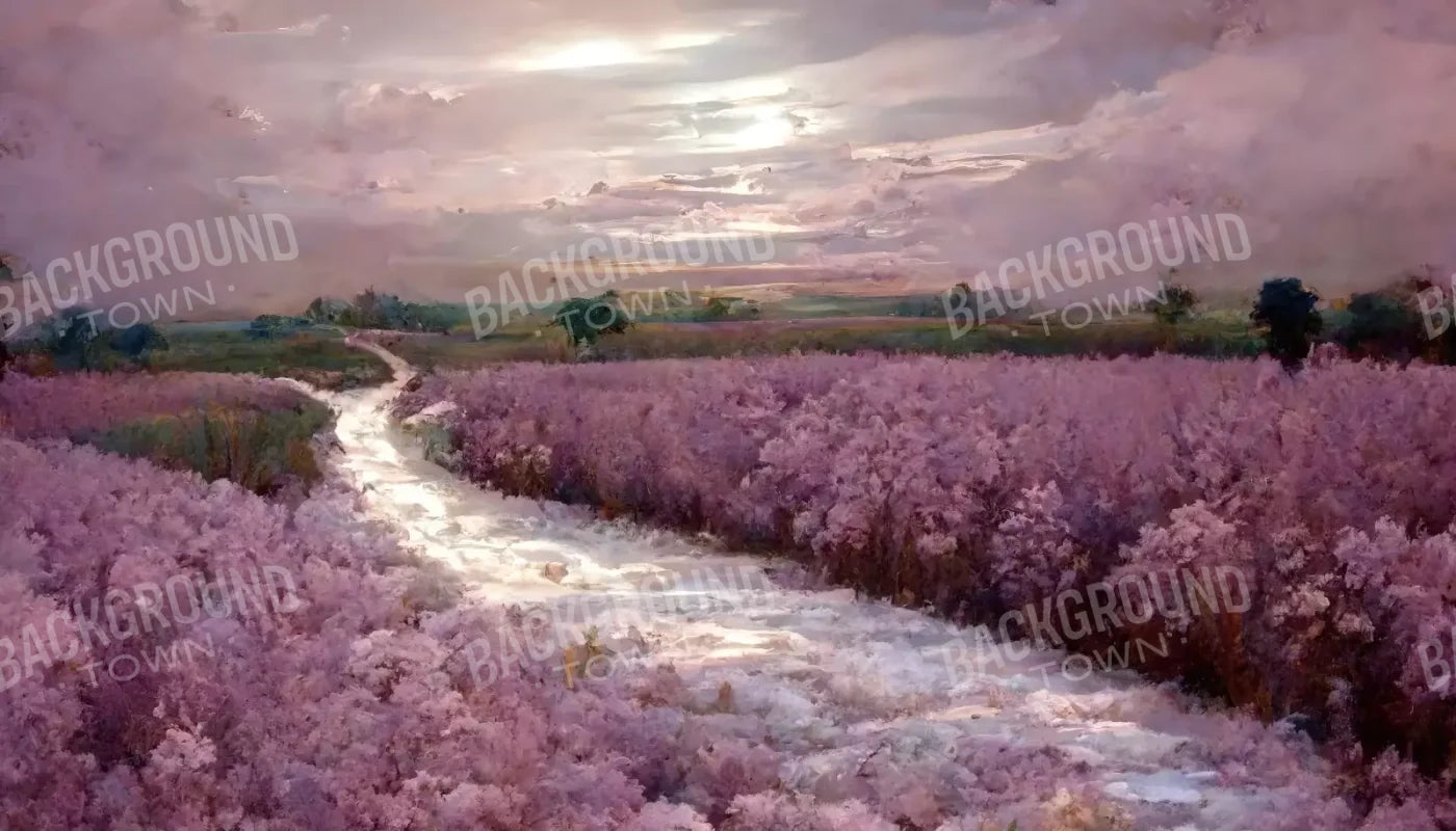 Peaceful Lilac Fields 14’X8’ Ultracloth (168 X 96 Inch) Backdrop