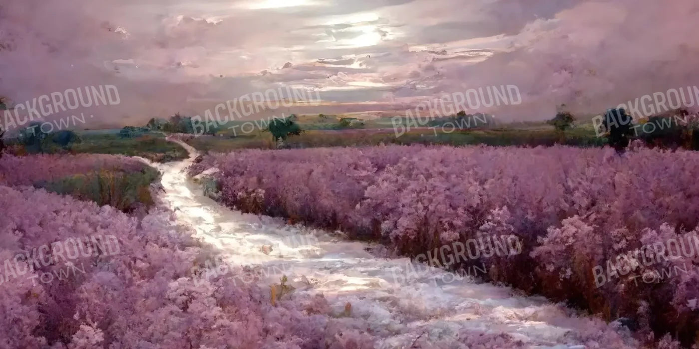 Peaceful Lilac Fields 16’X8’ Ultracloth (192 X 96 Inch) Backdrop