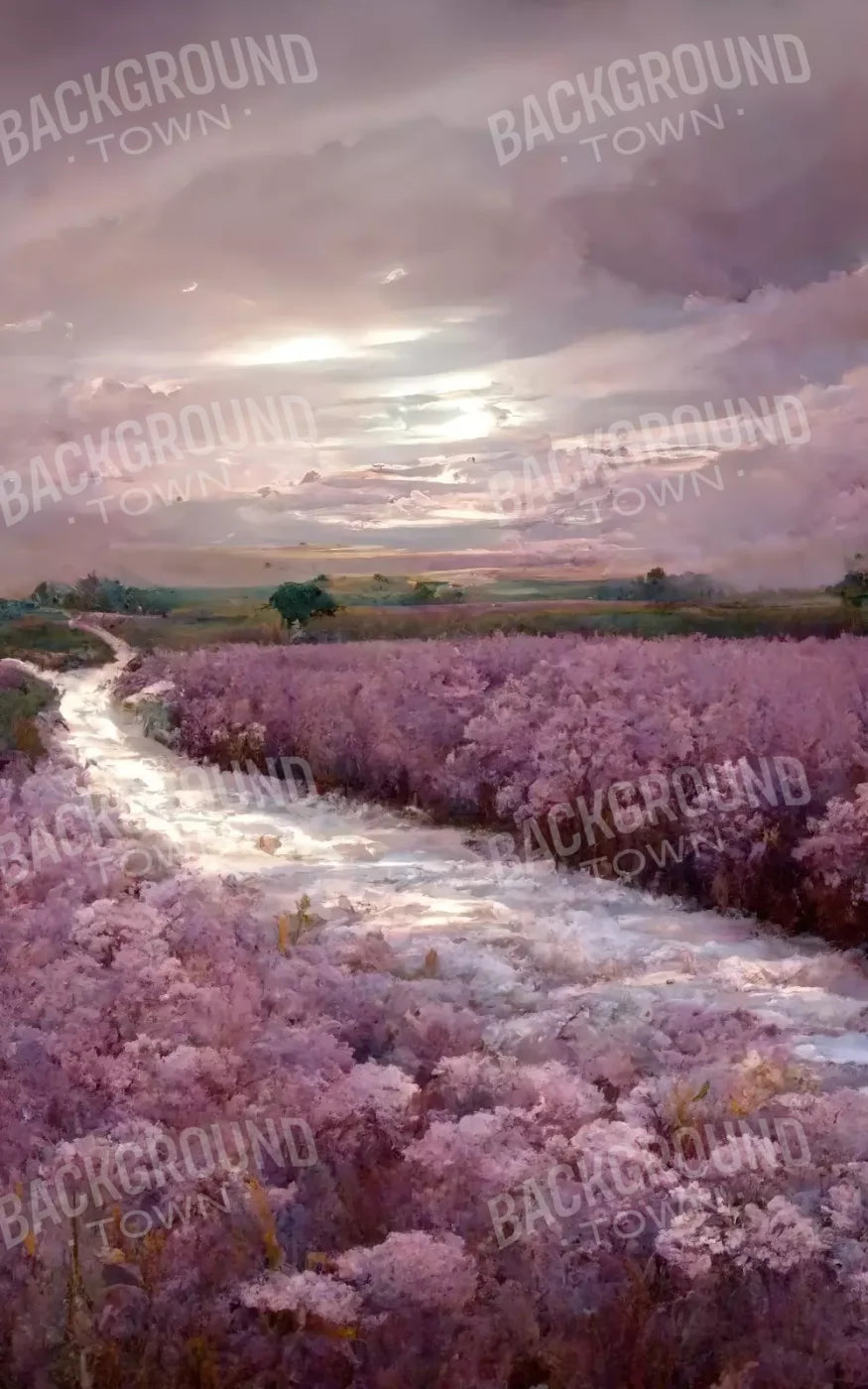 Peaceful Lilac Fields 5’X8’ Ultracloth (60 X 96 Inch) Backdrop