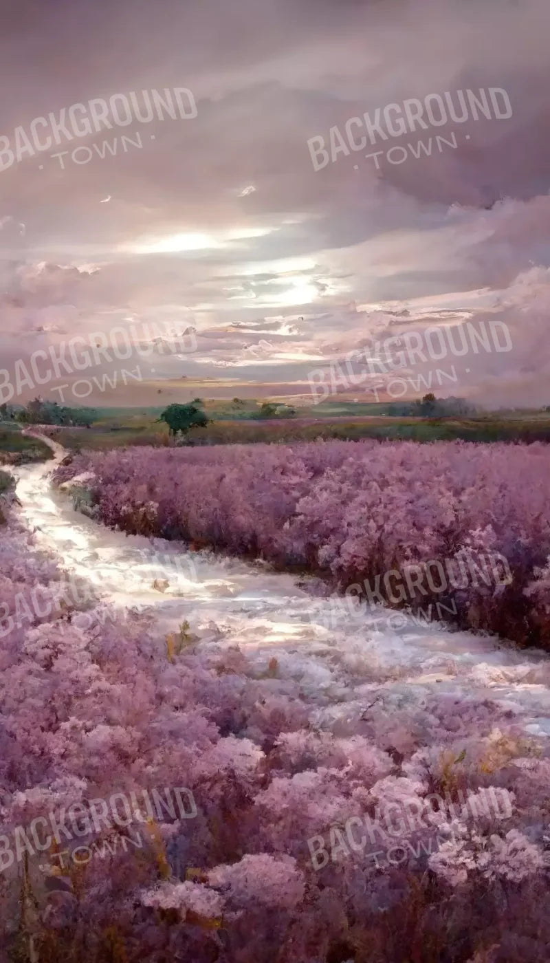 Peaceful Lilac Fields 8’X14’ Ultracloth (96 X 168 Inch) Backdrop