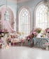 White and Pink Backdrop for Photography