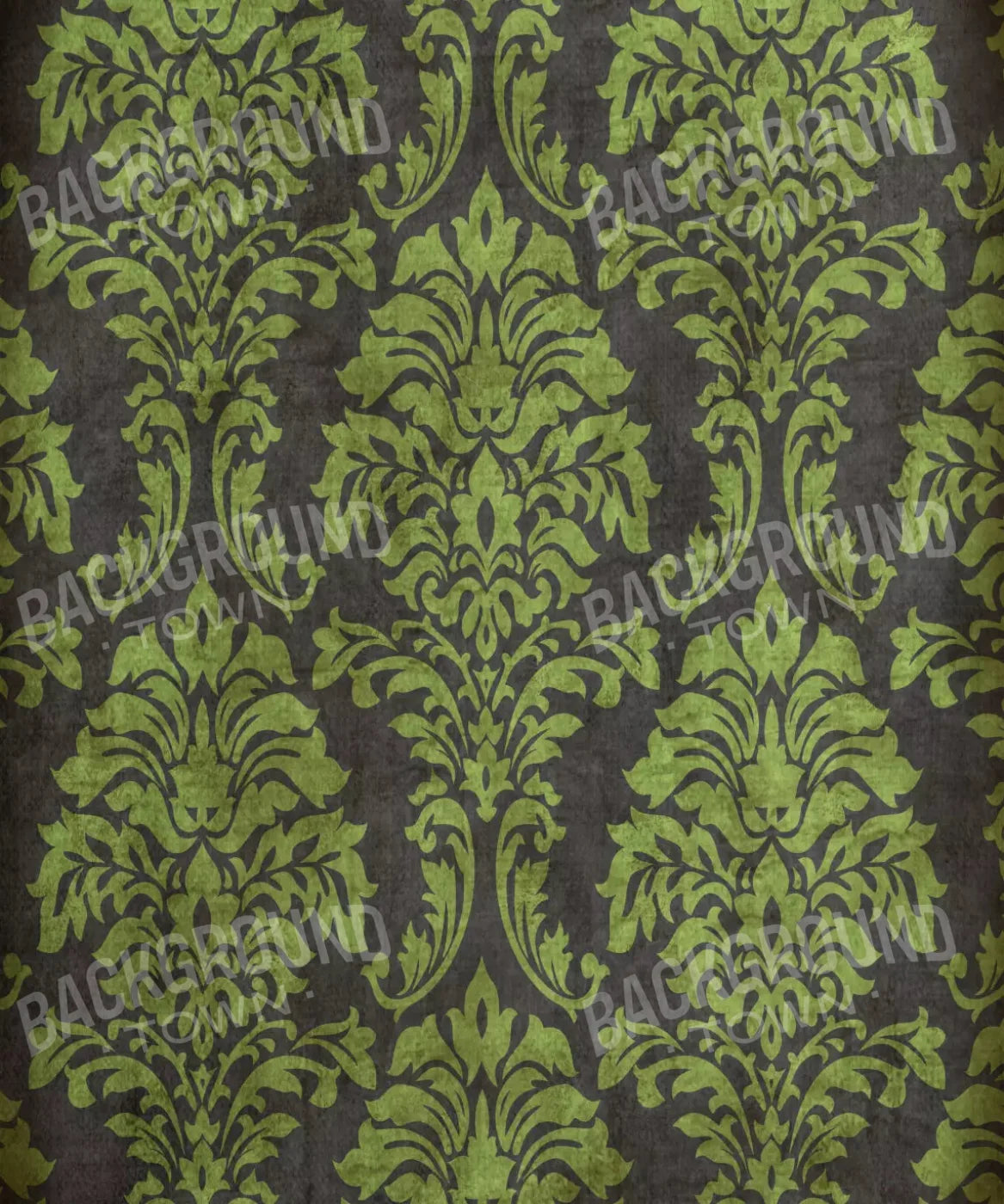 Green Damask Backdrop for Photography