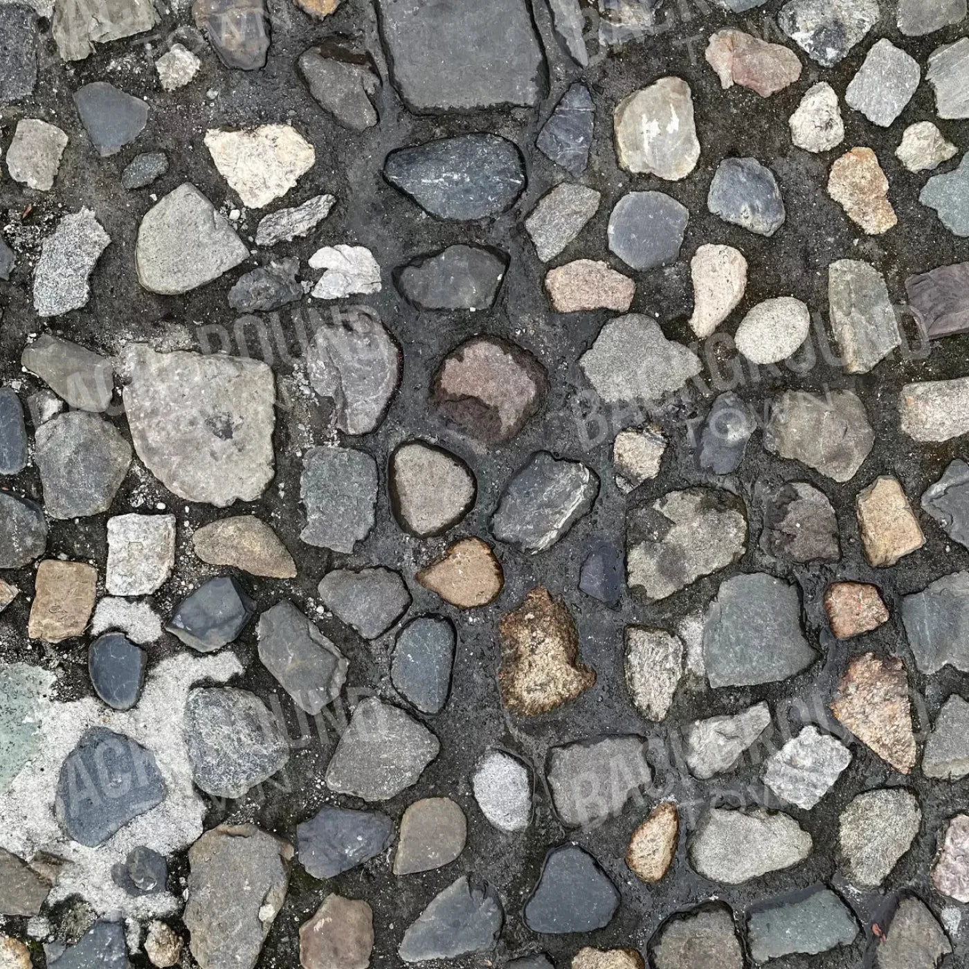 Pebble Path Floor 8X8 Fleece ( 96 X Inch ) Backdrop