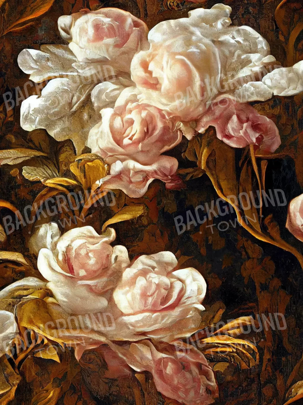Peonies 5X7 Ultracloth ( 60 X 84 Inch ) Backdrop