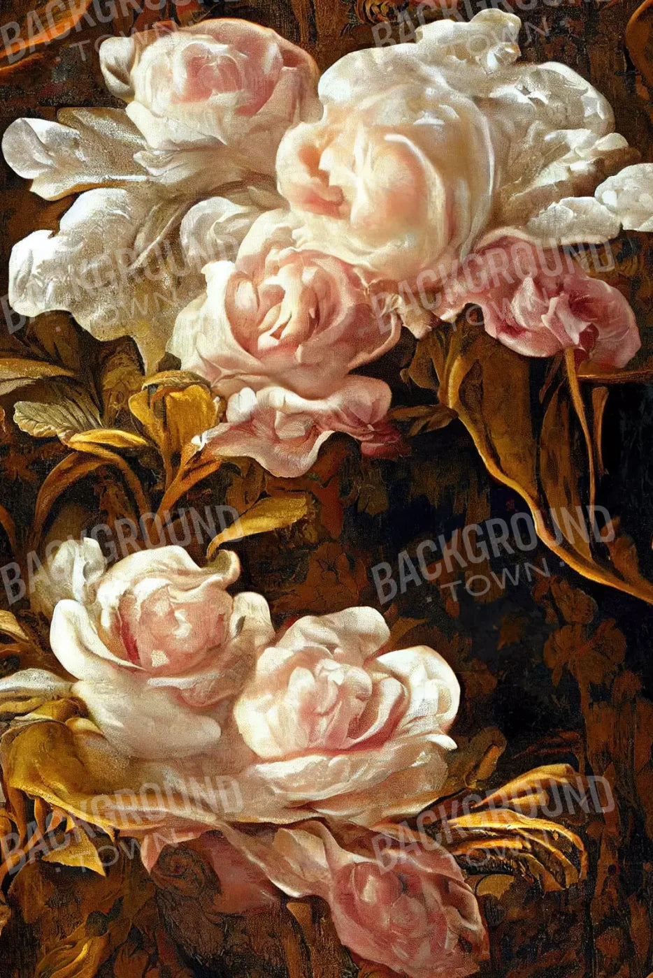 Peonies 5X8 Ultracloth ( 60 X 96 Inch ) Backdrop