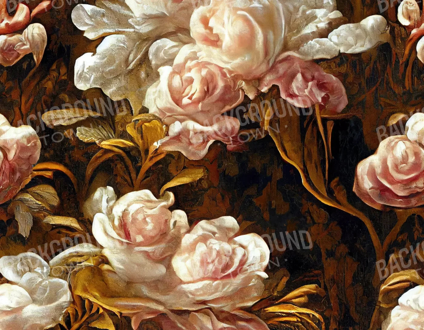 Peonies 8X6 Fleece ( 96 X 72 Inch ) Backdrop