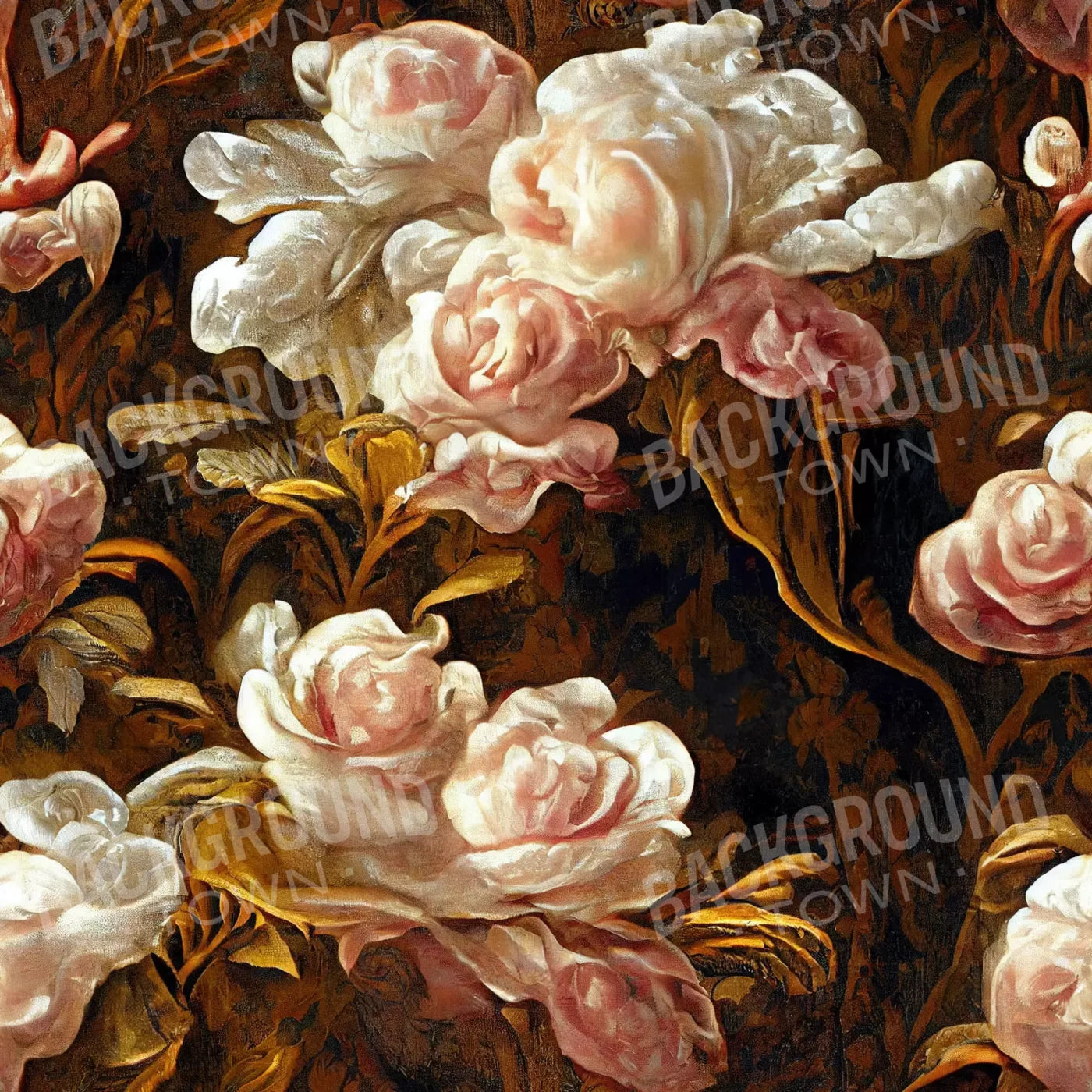 Peonies 8X8 Fleece ( 96 X Inch ) Backdrop