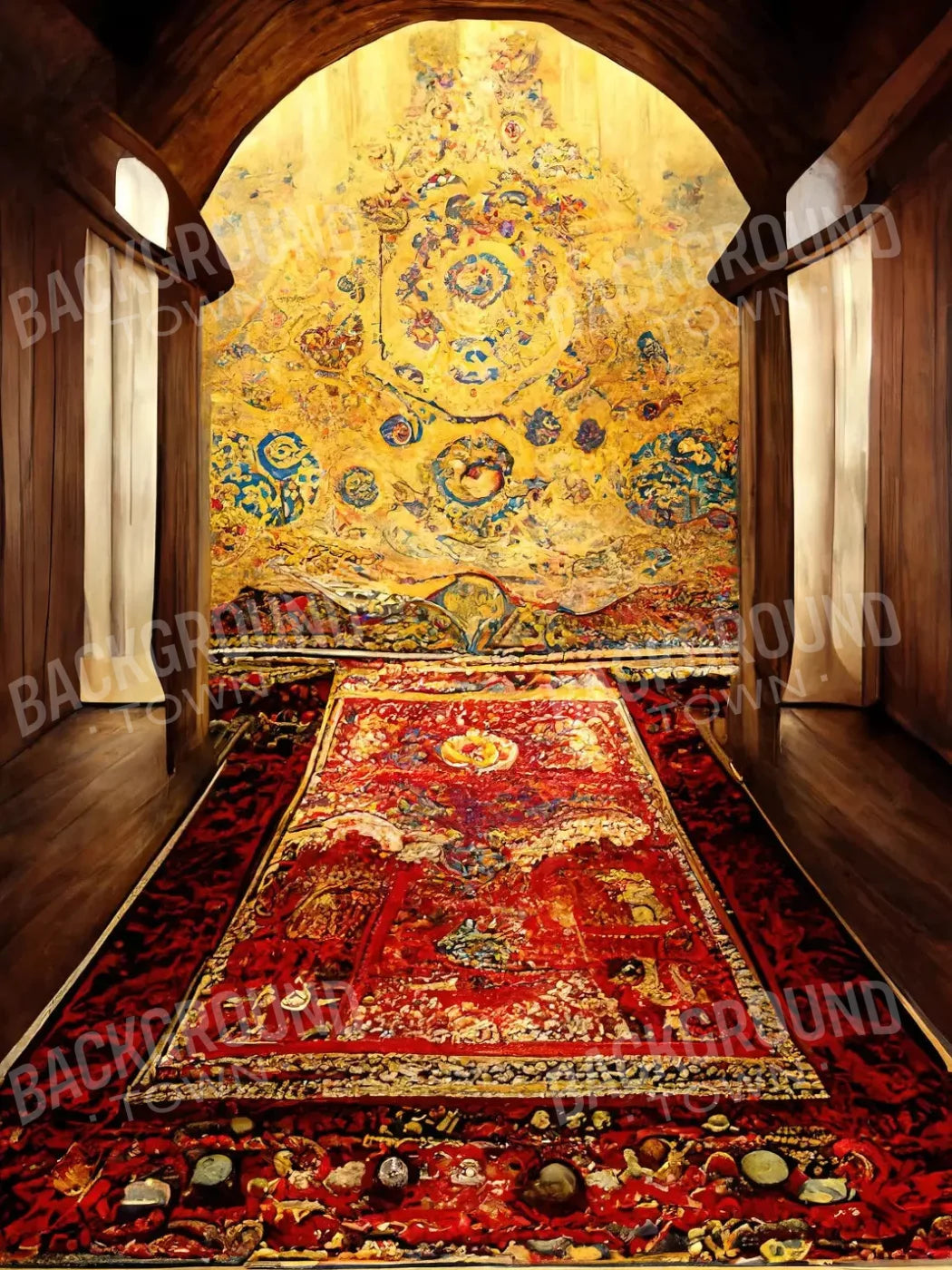 Persian Hall 5X68 Fleece ( 60 X 80 Inch ) Backdrop