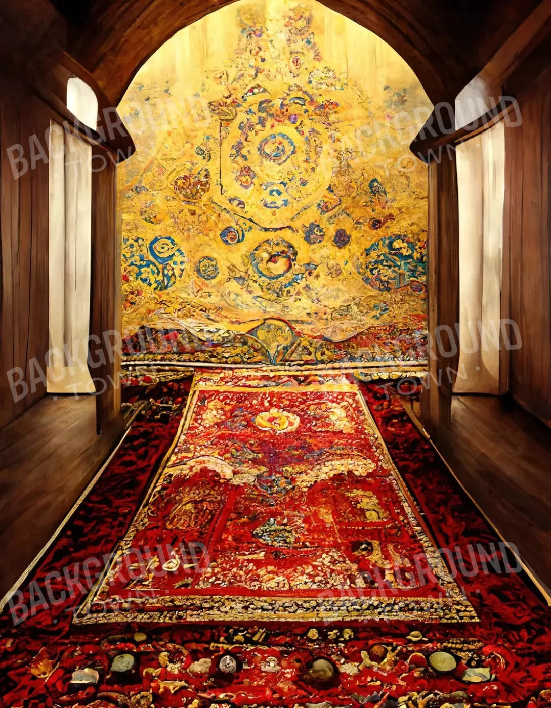 Persian Hall 6X8 Fleece ( 72 X 96 Inch ) Backdrop