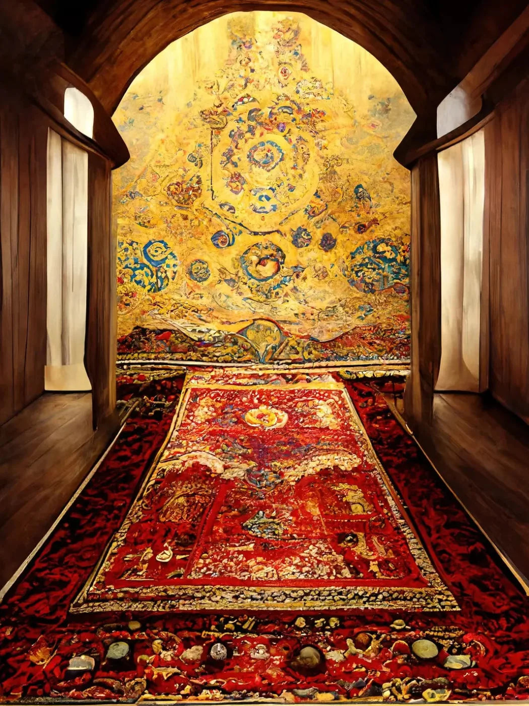 Persian Hall 8X10 Fleece ( 96 X 120 Inch ) Backdrop