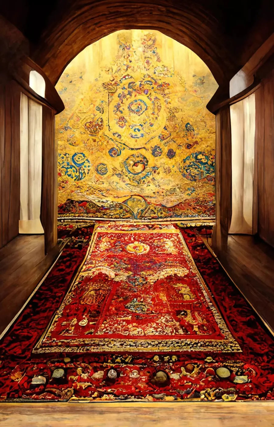 Persian Hall 8X12 Ultracloth ( 96 X 144 Inch ) Backdrop
