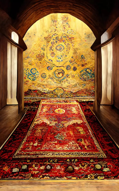 Persian Hall 9X14 Ultracloth ( 108 X 168 Inch ) Backdrop