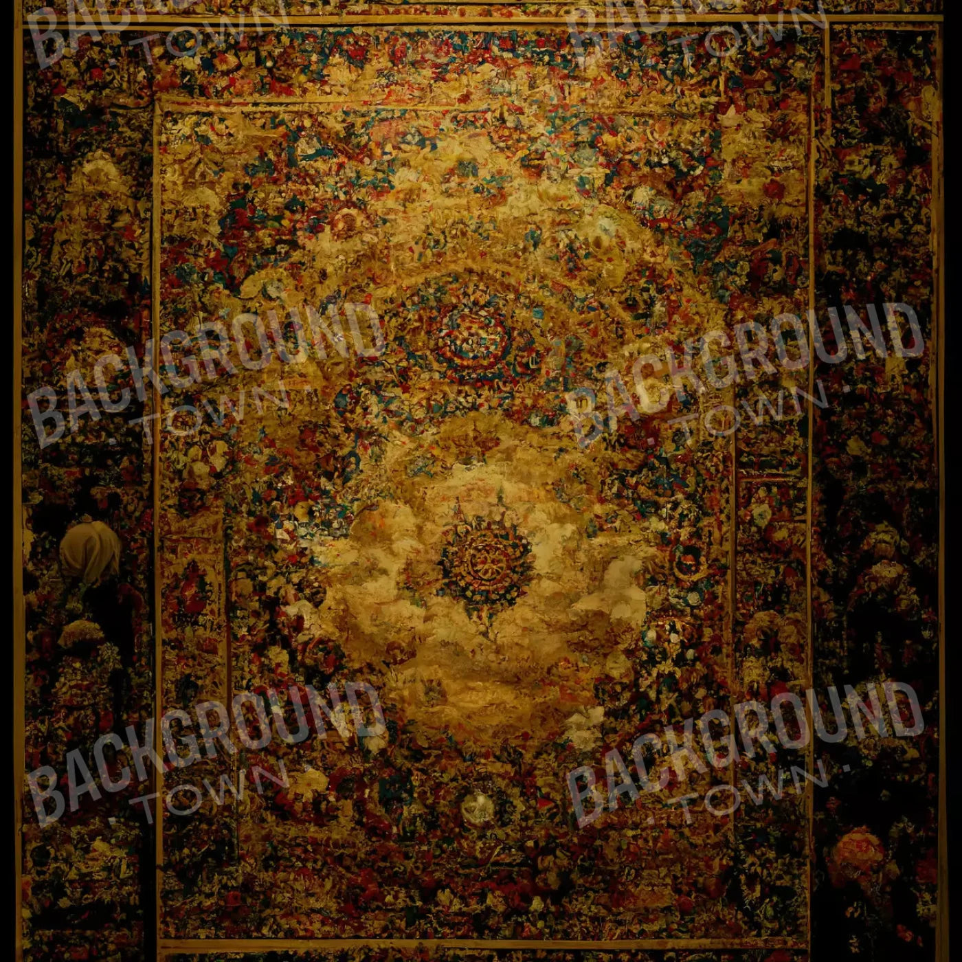 Persian Rug Deep Gold 2 10X10 Ultracloth ( 120 X Inch ) Backdrop