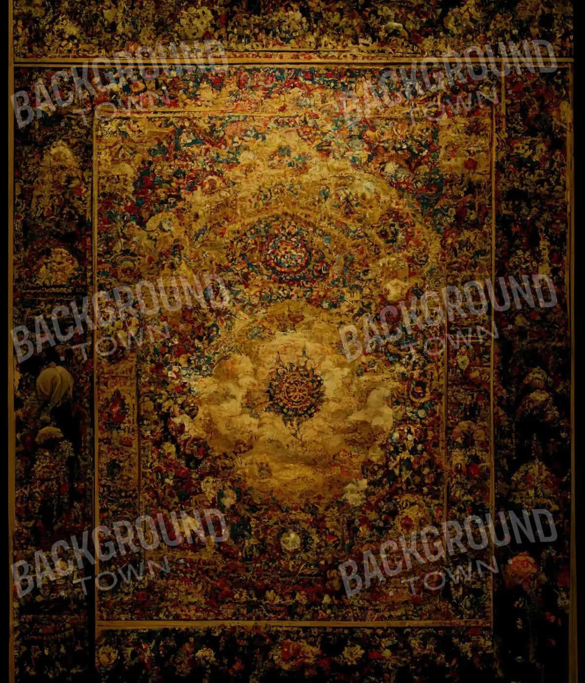 Persian Rug Deep Gold 2 10X12 Ultracloth ( 120 X 144 Inch ) Backdrop